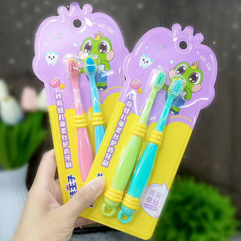 Frog Prince Kidsren's Toothbrush 3-6-12 Years Old Baby Soft Silk Toothbrush Soft Bristles 320 Toddler Toothbrush