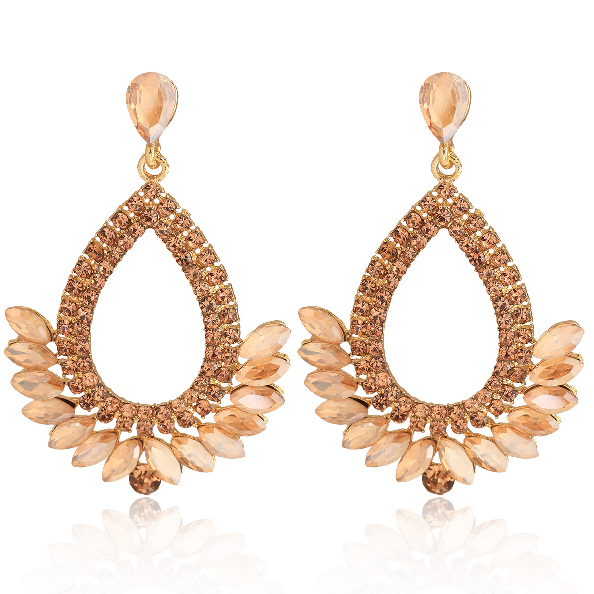 16g Weight Alloy Ear Needle Material Zircon Inlay Material Drop Earrings Classification 1 Pair Quantity Holiday, Daily Occasion Alloy Material Water Droplets Pattern Spring&Summer Season Women's Gender Inlay Design Vacation, Simple Style Style 1 Pair Vacation Simple Style Water Droplets Inlay Alloy Zircon Drop Earrings 7
