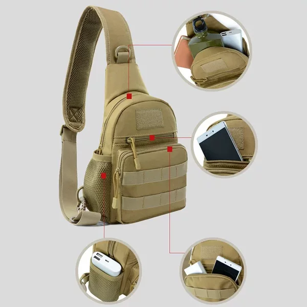 Factory Direct outdoor tactical kettle chest bag small size multi-functional camping portable urban leisure travel cycling bag