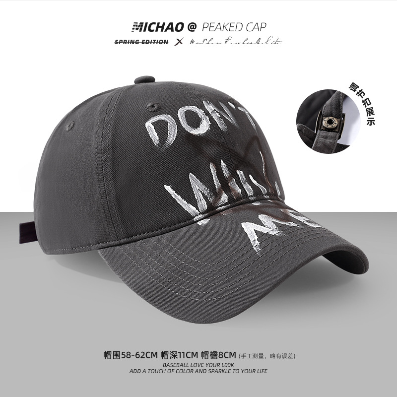 Sombrero retro americano de boca de pato 2025 nuevo aumento de la profundización de la gorra de béisbol muestra la cara pequeño sombrero superior suave para hombres