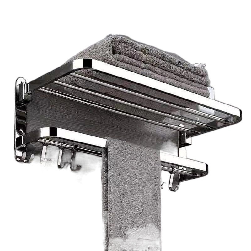 Toallero de acero inoxidable 304 sin perforación Toalla de baño Estante de toallas de baño Estante de poste Toallero de baño activo Colgante de baño