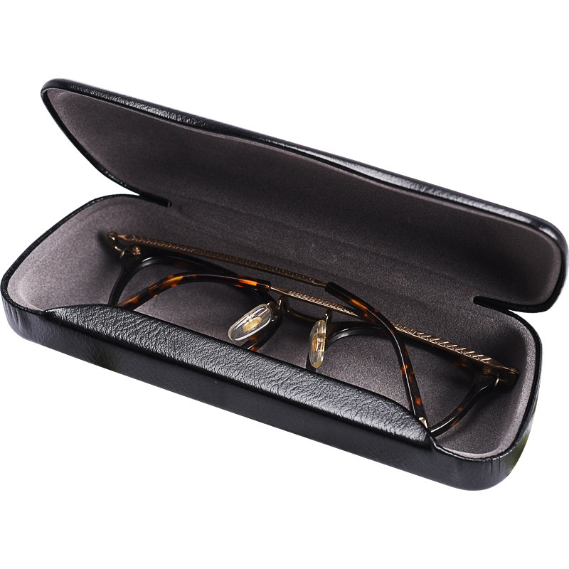 Pu Leather Flip-Top Glasses Case, Hard Anti-Pressure Storage Box for Myopia Glasses, Sunglasses Packaging Box, Ready for Printing Logo
