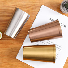 304不锈钢锤纹杯双层隔热杯子烤肉店茶杯烧烤火锅啤酒杯定制图案