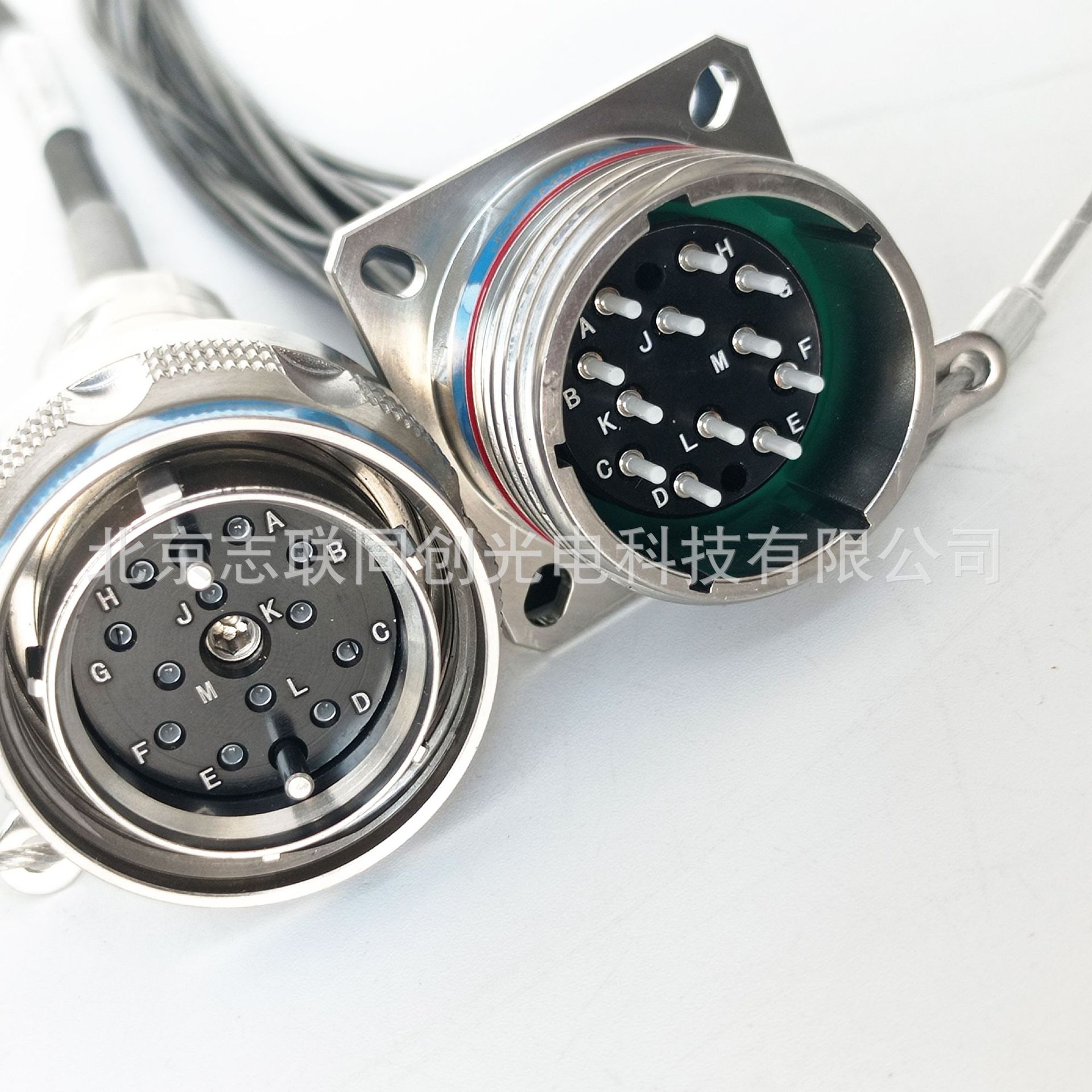 ZLTC气密穿墙座 J599A8系列光航插 J599A8/26KF12N多芯铠甲光缆组