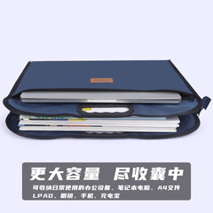 New portable briefcase with printed logo, multifunctional business briefcase, hand-carrying canvas file bag, manufacturer wholesale