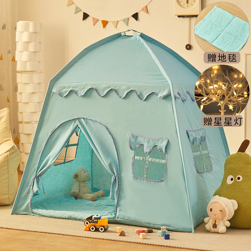 Castillo azul + alfombra + Luz de estrella