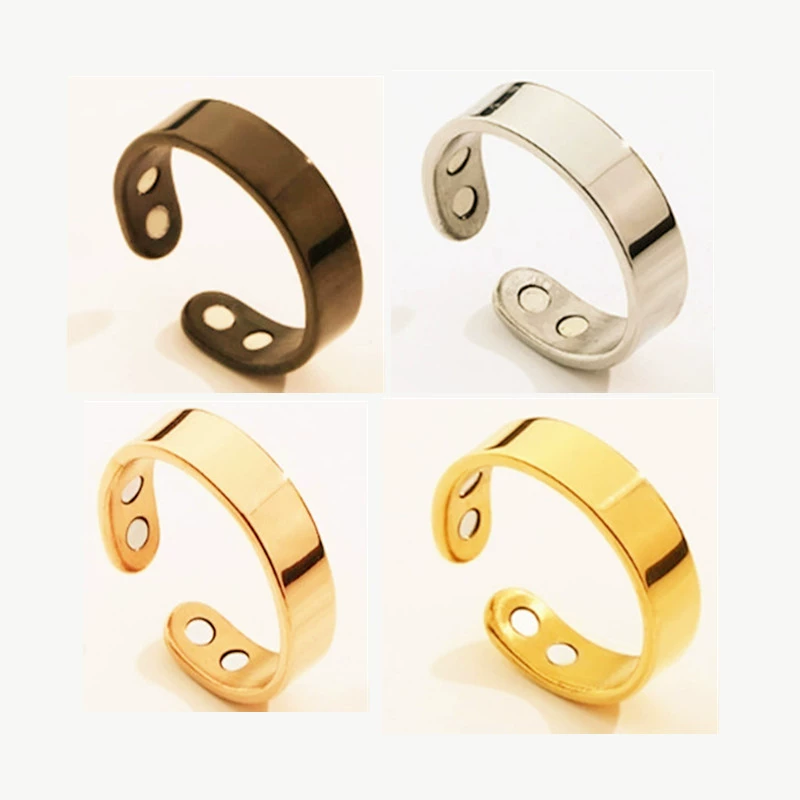 Magnetic ring with stone stainless steel, fashionable bracelet
