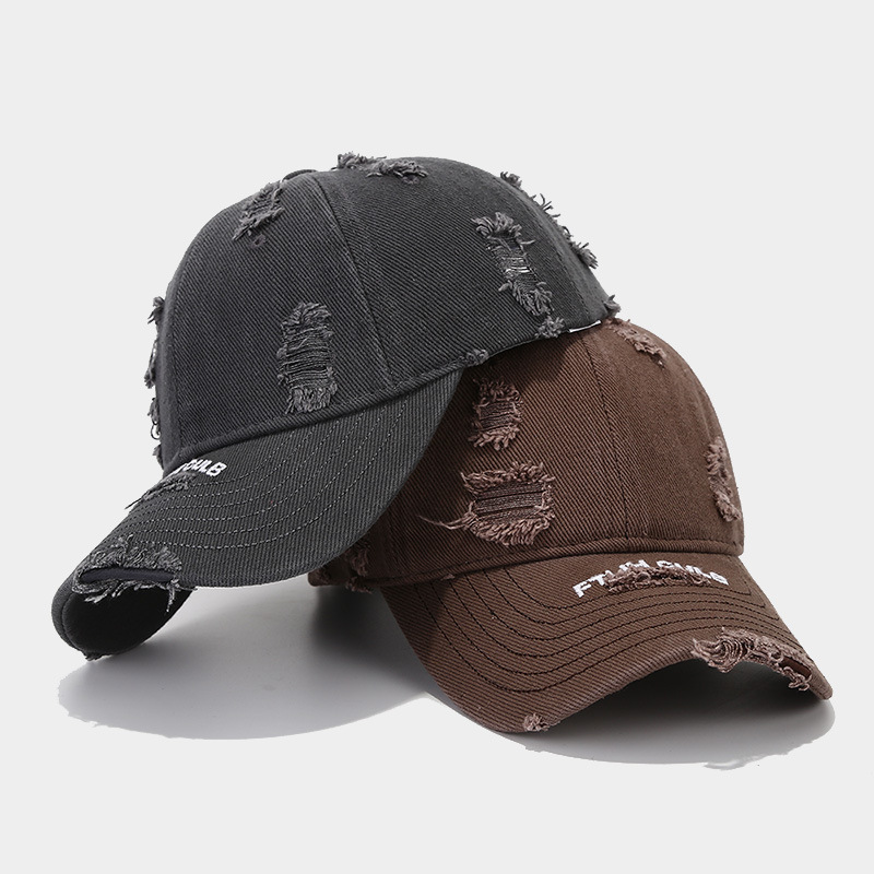 Sombrero de marca de moda coreana, sombrero de béisbol de letras, agujero de moda, sombrero de boca de pato transpirable, sombrero pequeño para hombre
