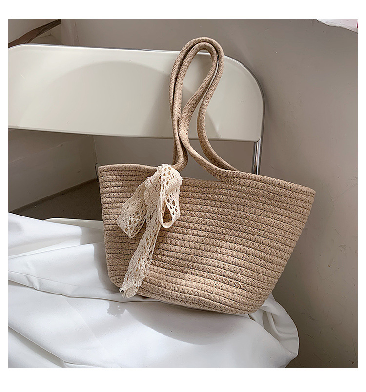 Fashion One-shoulder Portable Straw Bag display picture 5