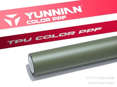 Auto Color Change Film: satin finish, color PPF, direct from the - tpu-matte-khaki-green-suitable-for-both-dry-and-wet-application-15215m