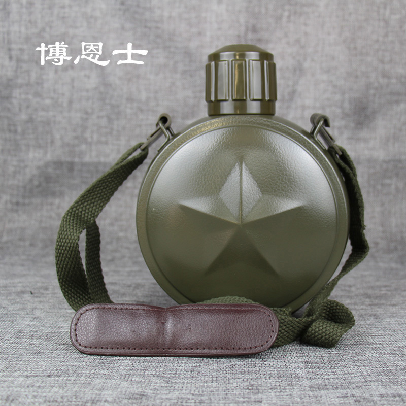 304ステンレスの水筒軍の緑色の銅メッキの屋外観光ポットの保温ポットの軍事訓練の炭鉱の水筒|undefined