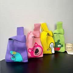 高級感のあるニットバッグの新型アニメの手首バッグの大容量のハンドバッグ