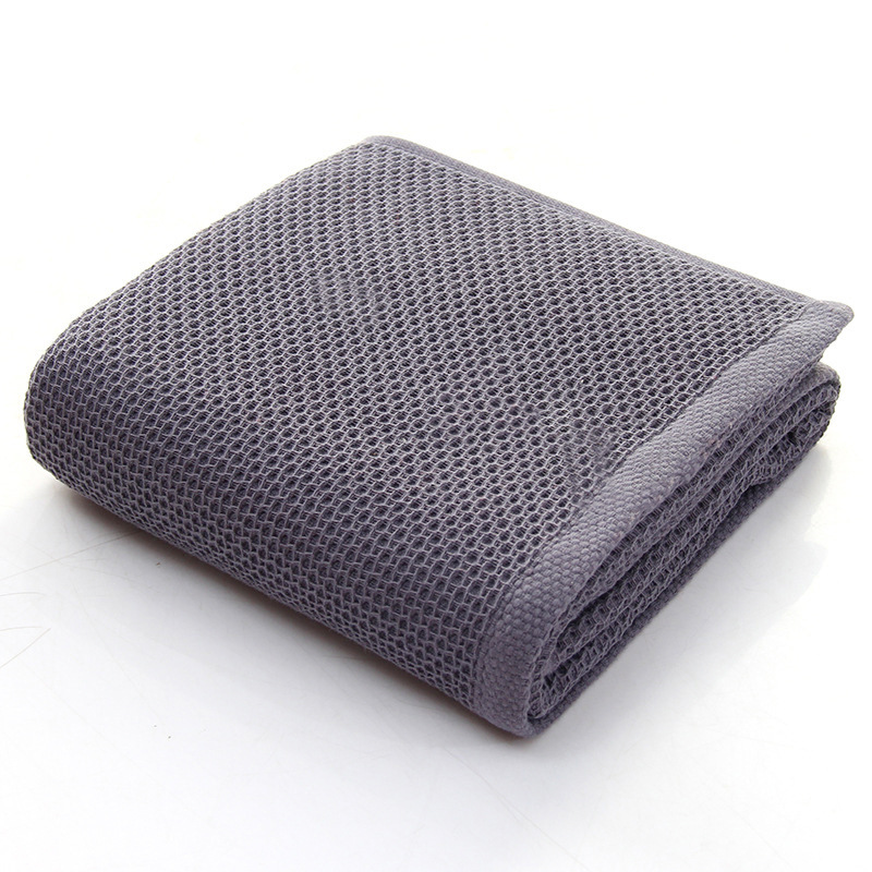 Pure Cotton Bath Towel Manufacturer Cross-Border Trendy Wholesale Adult Cotton Beach Towel Hotel Absorbent Honeycomb Bath Towel Group Purchase Gift