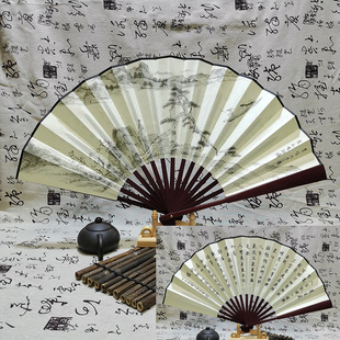 8 inch student antique fan folding fan Chinese style national tide folding fan blank 10 inch summer fan factory wholesale