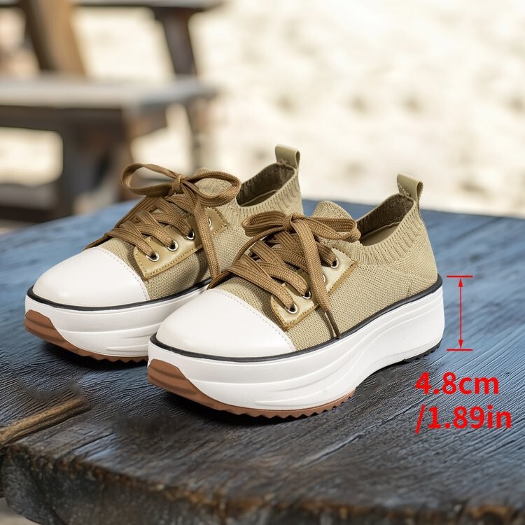 2025 spring new plus size women's shoes 35-43 muffin thick-soled breathable lace-up small white shoes casual sports canvas