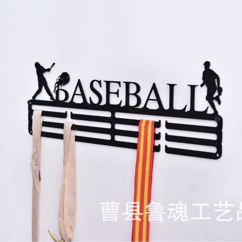 Spot Athlete Medal Hook Wall-Mounted Iron Ribbon Display Rack Wall Basketball Baseball Football Medal Rack