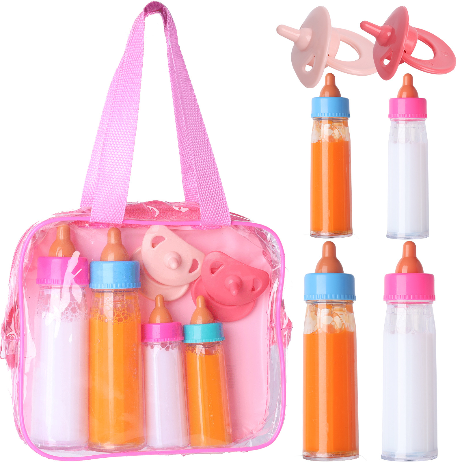 Juego de Biberones Mágicos para Muñecas Set de 6 Piezas con Bolsa Portátil image 3