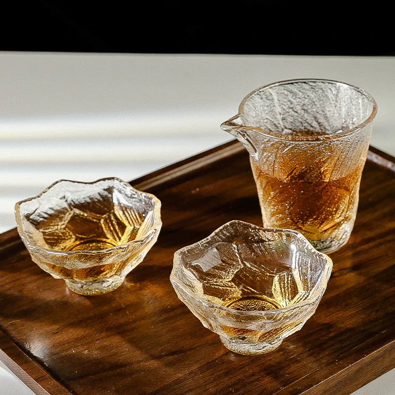 Retro glass Japanese tea cup, tea set