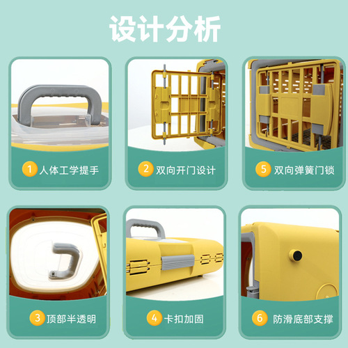 Portable dog cage, pet flight box, foldable cat nest, portable and breathable pet car bag, cross-border shipping