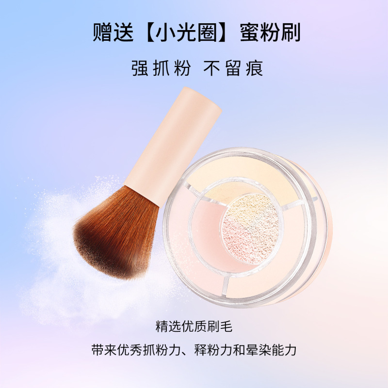 Zhimei Diary 小さな絞りメイクアップルースパウダー回転ソフトフォーカス通気性コンシーラー防水防汗オイルコントロールパウダー制汗|undefined