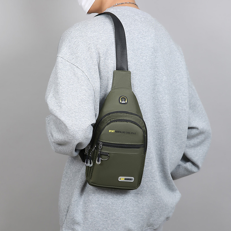 Bolso de pecho de moda moda nuevo hombre bolso de hombro casual portátil al aire libre bolso de viaje de bicicleta