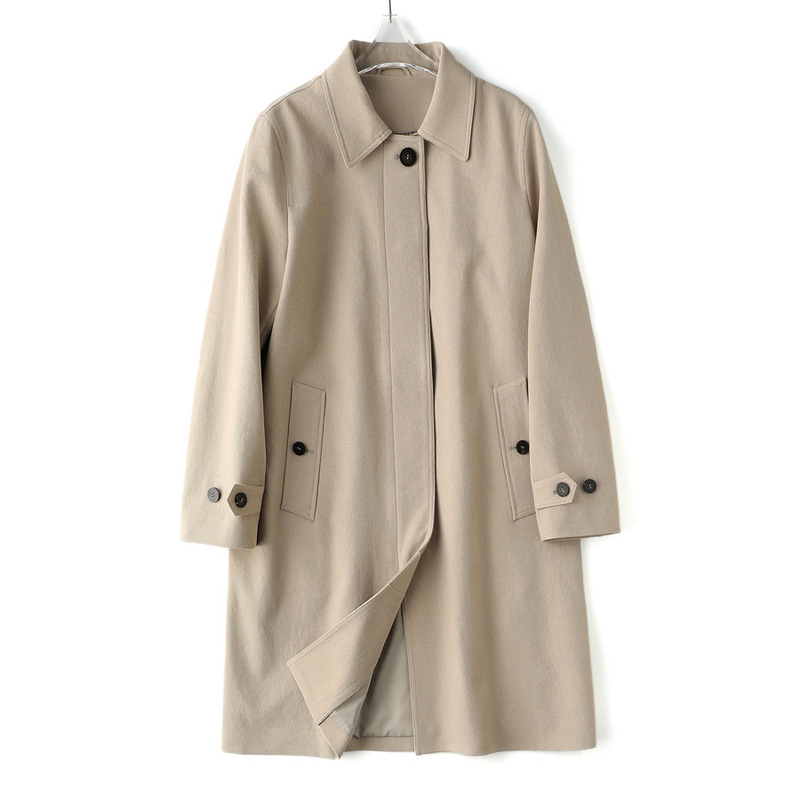 【A Good Companion for the Rainy Season】Lightweight Waterproof Hollow Yarn Windbreaker Long Coat 2026 Spring New Style, Suitable for Petite Individuals