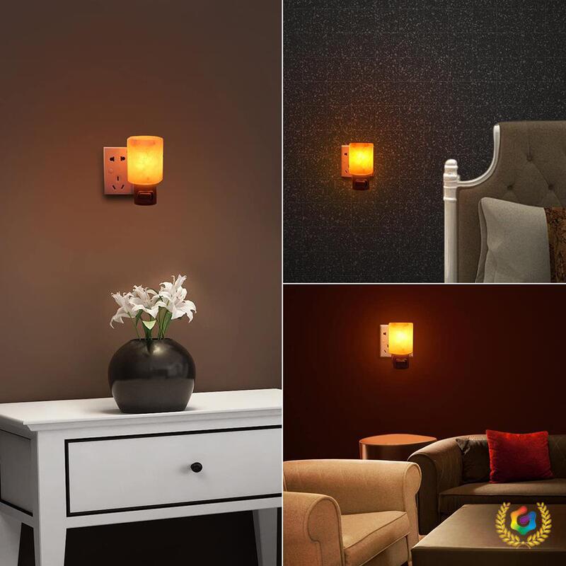 ☥ Manufacturer Wholesale Small Wall Lamp Himalayan Rose Salt Crystal Salt Lamp Night Light Bedroom Bedside Lamp Mineral