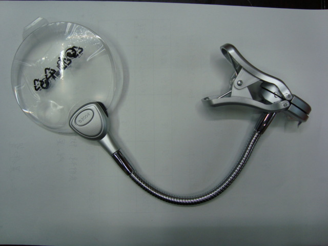 供应夹子 台式 放大镜 光学仪器修钟表 夹式直径130mm镜片