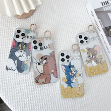 适用华为nova10se腕带透明手机壳创意猫和老鼠P50pro/p40/p30软套