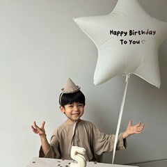 ins特大5つ星アルミフィルムバルーン子供の誕生日シーンの雰囲気写真小道具装飾レイアウト背景壁