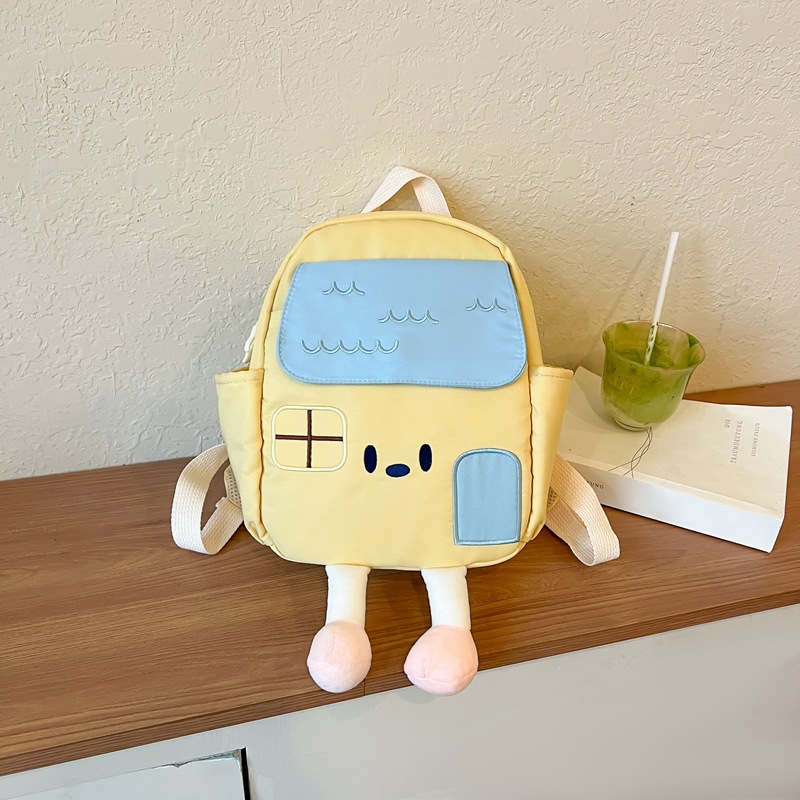 Mochila de dibujos animados para niños y niñas encantadora casa pequeña mochila escolar para estudiantes de jardín de infantes 2024 nuevo comercio exterior mochila infantil