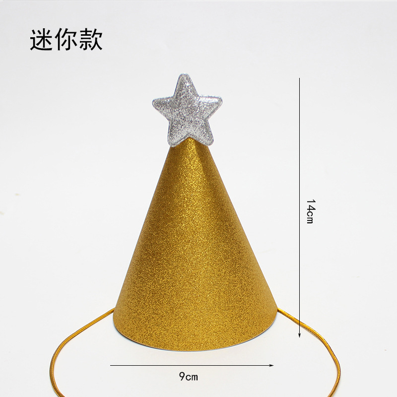 Sombreros de cumpleaños de embalaje independiente, sombreros de fiesta, sombreros de punta, sombreros de fiesta para bebés, sombreros de pastel