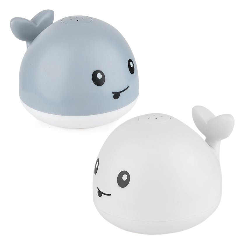 Transfronterizo infantil inducción eléctrica Bola de pulverización de agua pequeña ballena luz bebé baño de agua para niños juguetes de baño