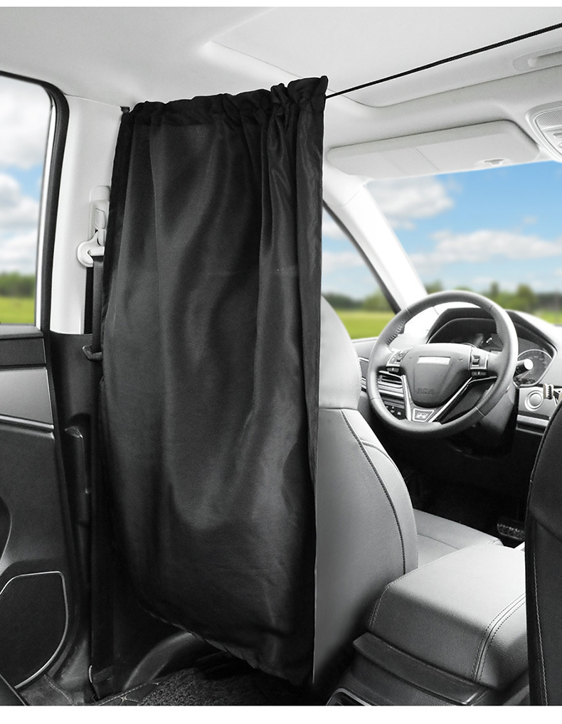 Cross-Border Automotive Supplies: Curtains, Sunshades, Interior Partition Curtains for Front and Rear Seats, Car Use Middle Insulation Privacy Shades