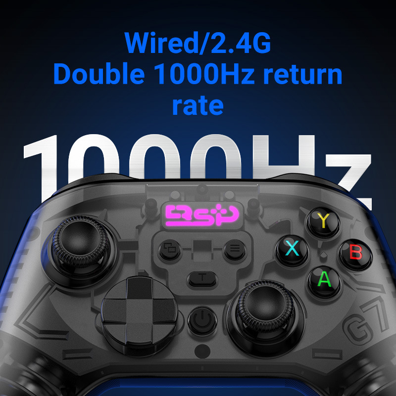 G7 Bluetooth ゲームコントローラー半透明つや消しデュアルホールマイクロボタンバックキースイッチ携帯電話 PS4/PC コントローラー|undefined