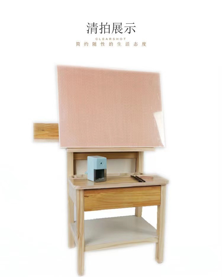 Art multifunctional painting stool lifting painting stool integrated painting stool wooden drawer painting table folding chair three-side stool
