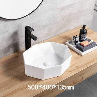 浴室陶瓷洗臉盆薄邊盆簡約面盆方形陶瓷洗手盆台上盆台盆家用酒店