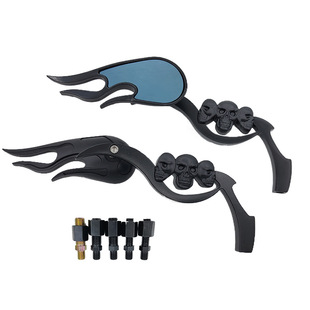 Cross-border hot sale personalized flame retro modified rearview mirror motorcycle electric scooter skull mirror