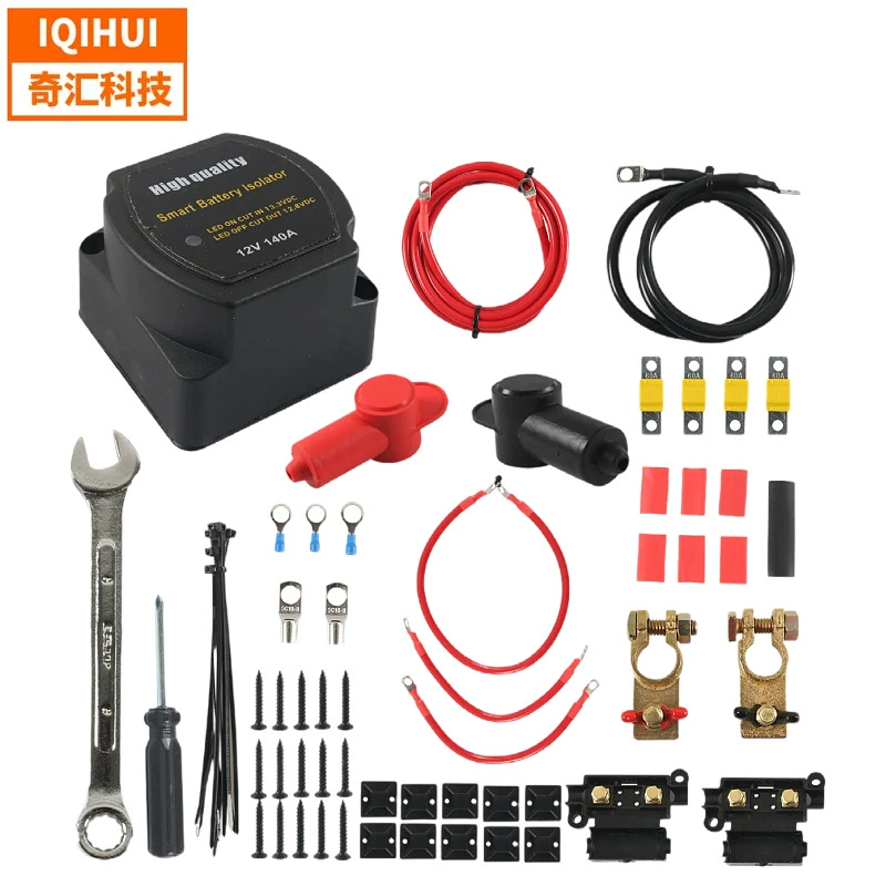 Комплект интеллектуального изолятора с двумя батареями, 65 предметов, 12 В, 140 А, интеллектуальный контроллер изолятора с двумя батареями