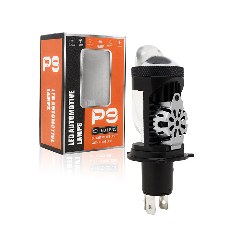 Automóvil motocicleta general P9 automóvil LED lente delantero ojo de pez luz alta y baja 12V