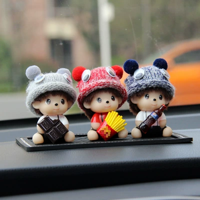 Car ornaments Console Decorations, Car Interior - chocolate-french-fries-coke-mat-included