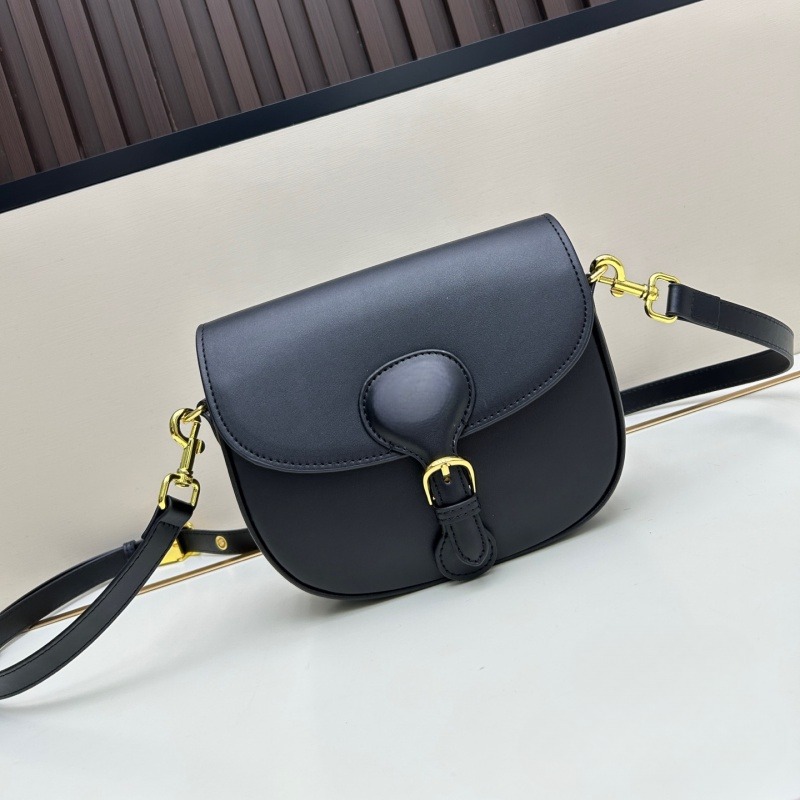 In Stock D-Brand BOBBY EAST-WEST European & American Retro Cowhide Solid Color Bobby Bag Shoulder Crossbody Underarm Bag - Thumbnail 2