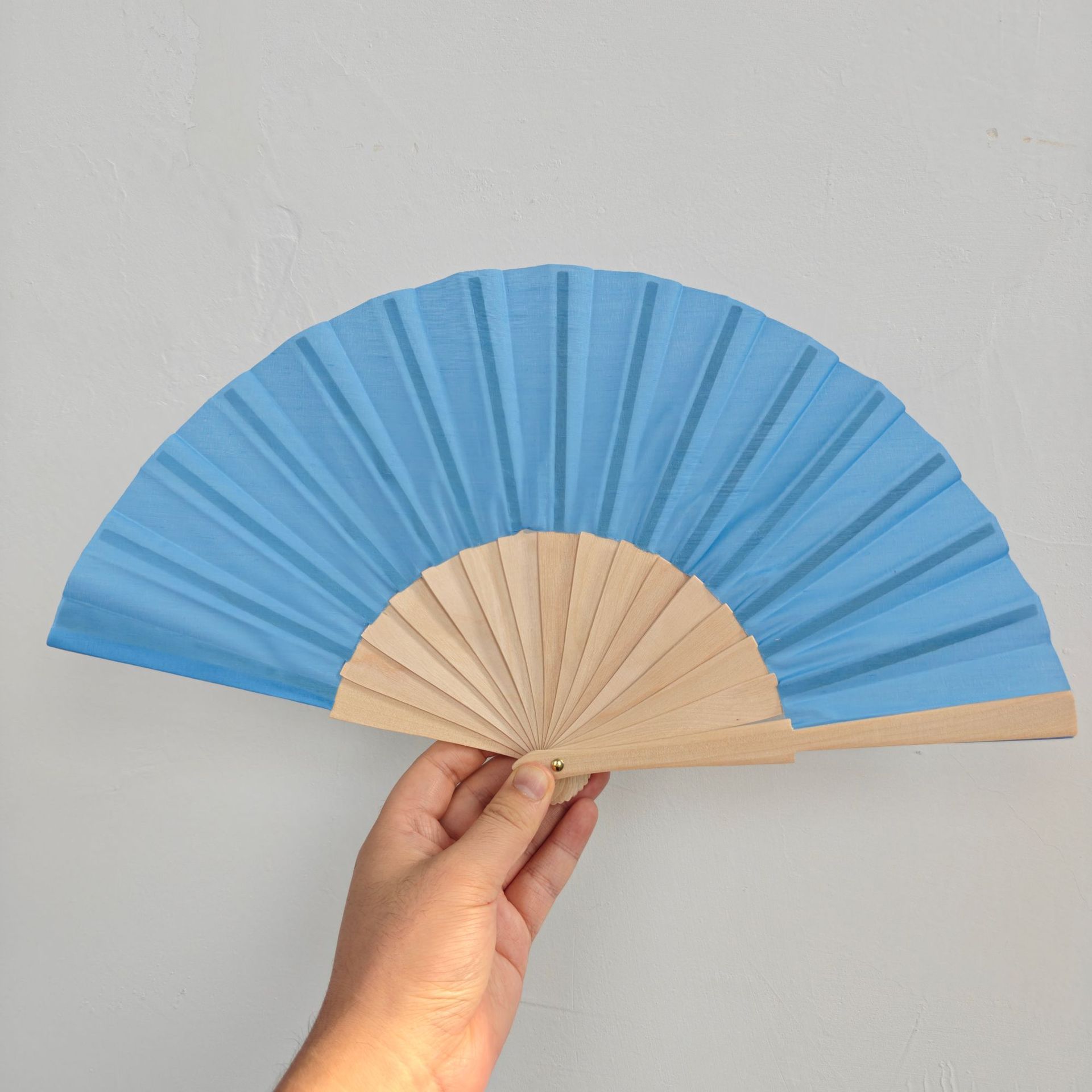 Abanico Plegable de Madera de 23 cm de Madera y Poliéster Algodón Portátil para Uso Diario image 29