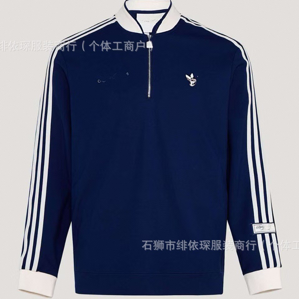Spring and autumn outerwear, cardigans, sweatshirts, stand-up collar tops, classic retro embroidered casual jackets for men and women, clover design