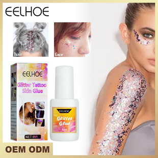 Eelhoe, мигающая окрашенная татуировка для лица для всего тела для макияжа глаз