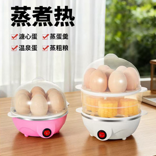 Cross-border Multi-function Egg Boiler Mini Egg Steamer Automatic Power-off Household Egg Boiling Artifact Breakfast Machine Egg Steaming Machine