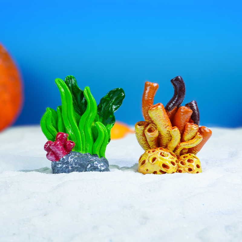 Simulación mundo submarino, vida marina, decoración de paisajismo, medusa, pez mariposa, muñeca, resina de coral, medusa