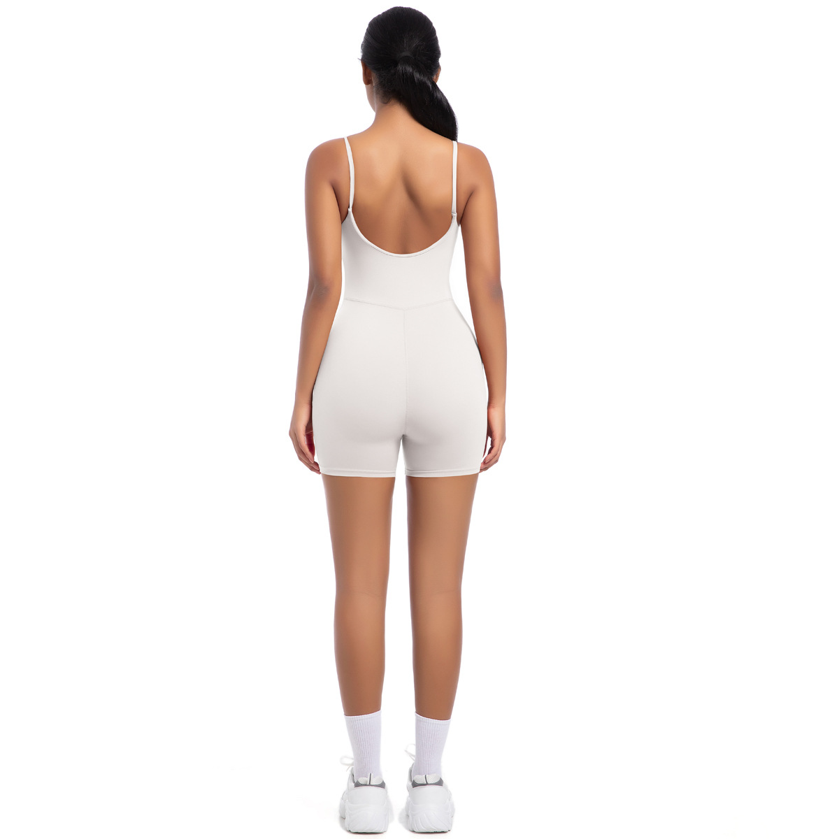 Neuer Stil Naked Feel Strap Jumpsuit Tanz Lauf Fitness Sport Enger Yoga-Anzug_voghion.com
