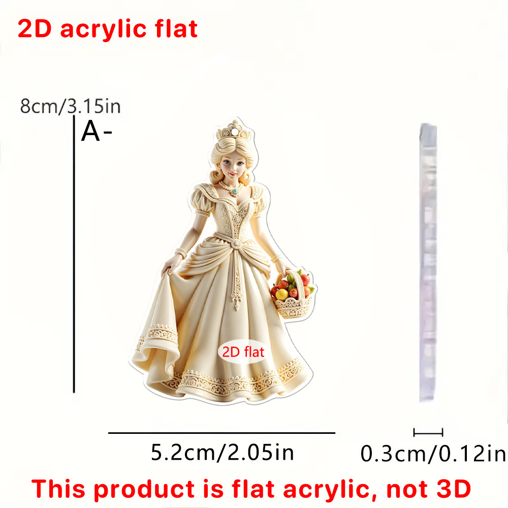 Cuento transfronterizo de hadas princesa blanca ballet serie acrílico 2D llavero mochila colgante adorno adorno