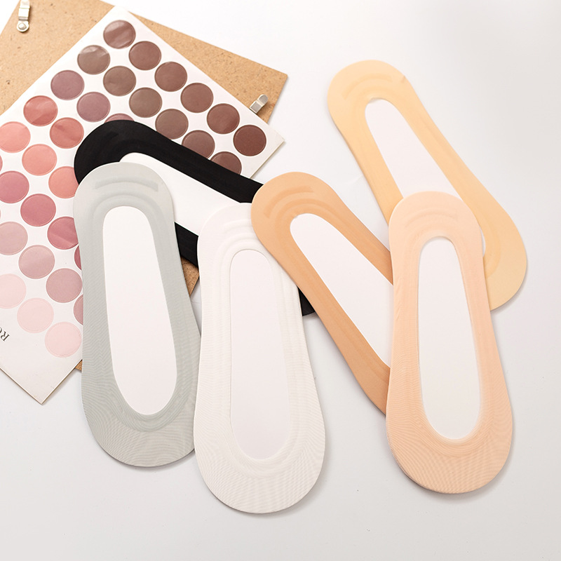 Summer Ultra-Thin Ice Silk Ship Socks for Women, Silicone Non-Slip Sock Sole, Low-Profile Invisible Ankle Socks, Independent Packaging, Bulk Wholesale